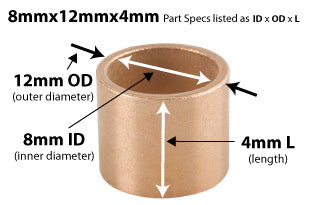 Cast Bronze MetricSleeves ZMB 812-04 (8mmx12mmx4mm) | asbbearings.com